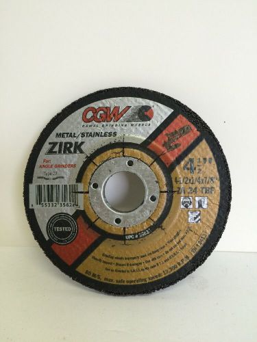 13 cgw-35624 depressed grinding wheels type 27 - 4-1/2x1/4x7/8&#034; for sale