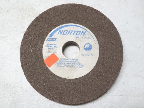 Norton 6&#034; x 1/2&#034; x 1&#034; general purpose bench &amp; pedestal grinding wheel 36/46 grit for sale