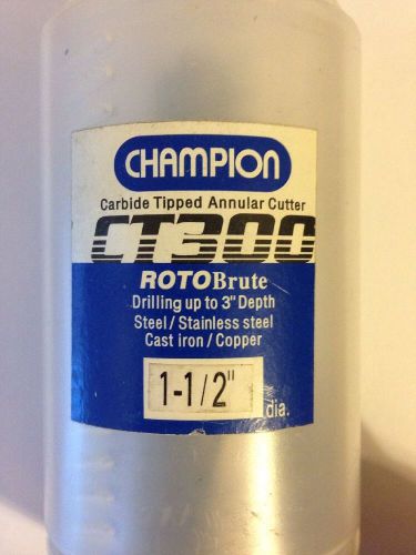 Champion ct300 1-1/2&#034; x 3&#034; rotobrute annular cutter for sale