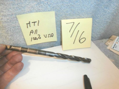 Machinists 11/29a buy now  rare  mt1  7/16 taper shank drill-- atlas 6  +myford for sale