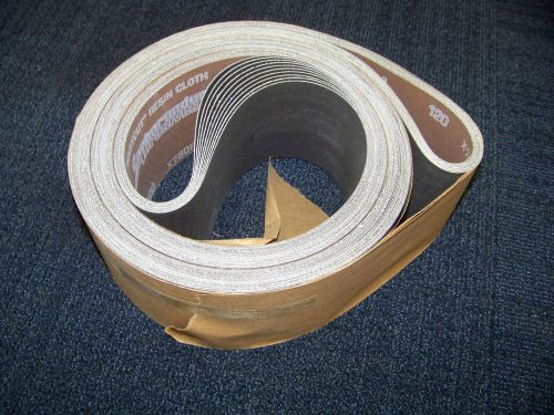 Carborundum abrasives sanding belts 4&#034; x 132&#034; fastcut resin cloth 120 grit 10 pc for sale