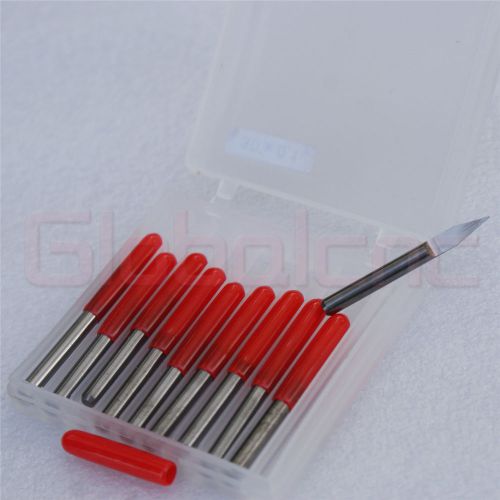 Carbide PCB 3.175 Engraving Bit CNC Router 30° 0.1mm 1/8&#034; Conical Flat Tool *10