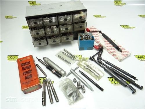 ASSORTED LOT OF HELI-COILS TAPS, INSERTING TOOLS, REPAIR KIT, STAINLESS INSERTS