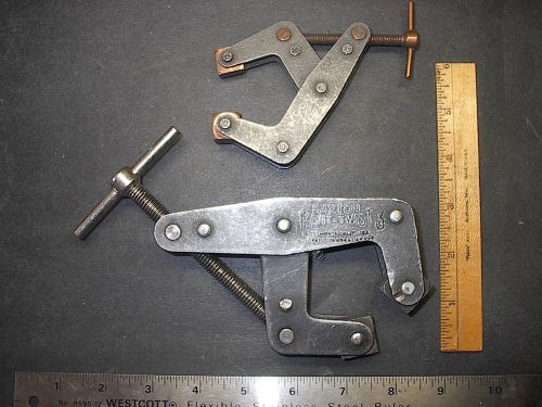 1 vintage Saxton 3 Kant twist welding clamp, 1  Japan made and 2 V clamps
