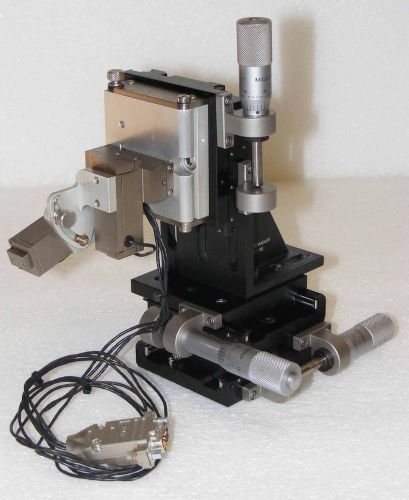 Newport 423 series 3-axis micromanipulator + burleigh patch clamp for sale