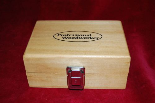 Professional woodworker 15 pc. router bit set 1/4&#034; carbide in wooden case for sale