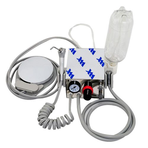 New Portable Dental Turbine Machine With Air Compressor 4Hole With Water bottle