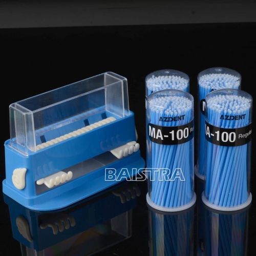 Cotton tip micro brush microfiber brush dispenser dental +disposable micro brush for sale