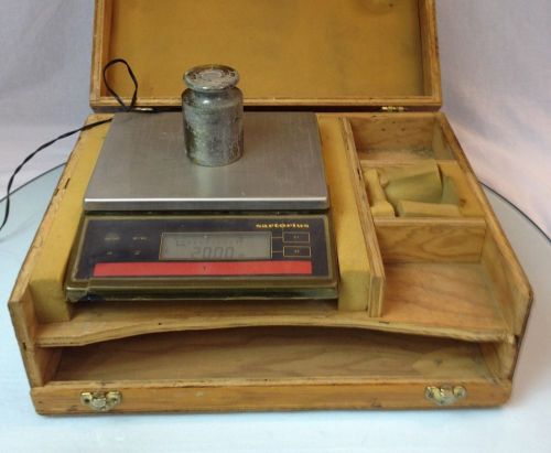 Sartorius qt-12 12000 grams digital laboratory balance scale w/ wooden box for sale
