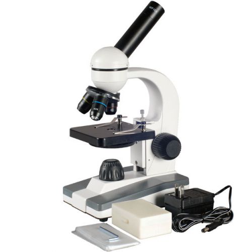 40x-1000x home school student compound microscope + 25 biology slide collection for sale