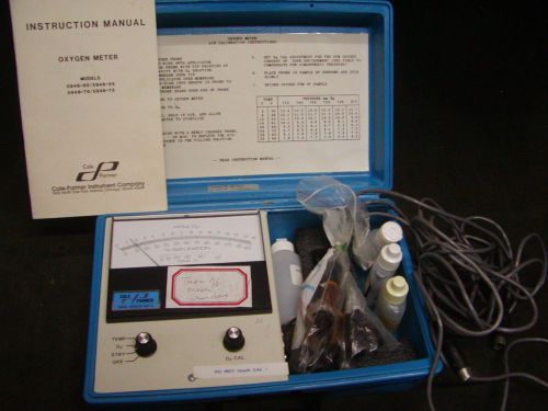 Cole parmer dissolved oxygen test kit w/3 probes &amp; case for sale