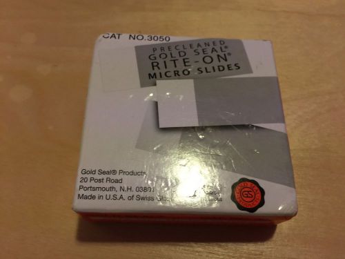Rite-on Gold Seal Micro Slides Pre Cleaned 3050  One End Frosted Side 25x75mm