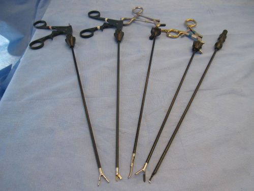 Wolf, davol, weck 5mm laparoscopic instrument set of 5, good condition! for sale