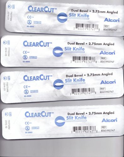Alcon ClearCut Slit Knife 2.75mm DB Angled Box of 4 REF8065992747 WORLD SHIP