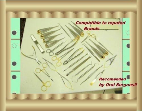 30 oral dental surgery surgical instruments kit  with cassette amazing set for sale