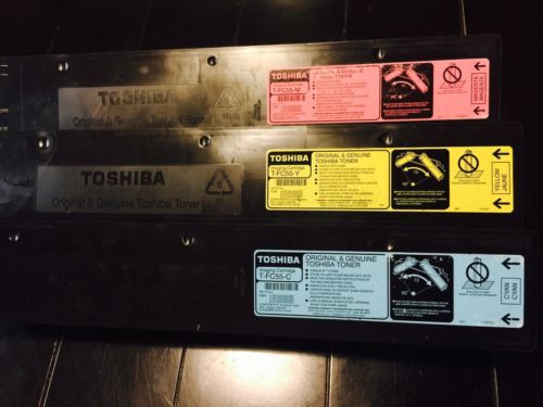 NEW Toshiba T-FC55 THREE COLOR TONER SET (No Black) 5520C 6520C 6530C