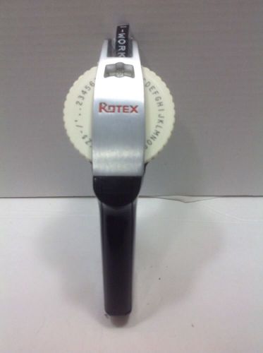 Rotex Label Maker Stainless Heavy Duty Carrying Case Label Tape 3/8 1/2 Vintage