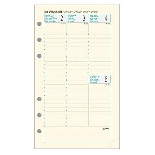 Exacompta 18572 Organiser Refill for Exatime 17 Narrow Weekly 1 Week per 2 Pages
