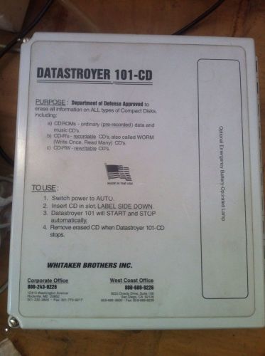 Datastroyer 101-CD Data Security CD Disk Media Wiper Eraser Grinder