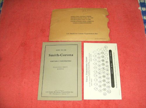 1947 SMITH-CORONA PORTABLE TYPEWRITER Instruction Manual FLOATING SHIFT MODELS