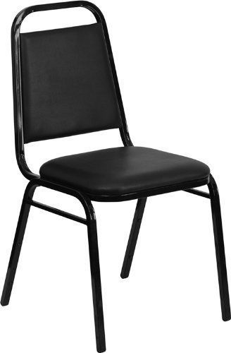 Flash furniture upholstered stack chair w/ trapezoidal back padded foam seat new for sale
