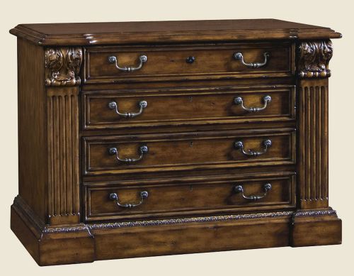 Burnished brown traditional lateral filing cabinet for sale