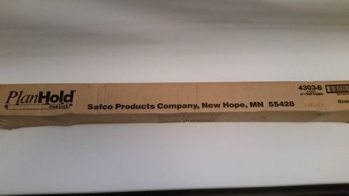 30&#034; safco planhold print-lock hanging clamps 4303-6 (carton of 6 clamps) for sale