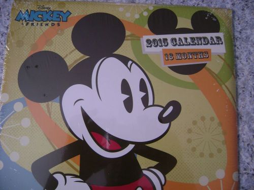 DISNEY&#039;S MICKEY AND FRIENDS  2015 10&#034; x 10&#034; Wall Calendar 16 Month ~ LICENSED