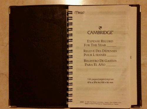 Mead Cambridge Year Expense Record &amp; Address Book 6 1/8&#034; by 3 5/8&#034;