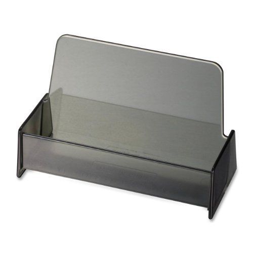 Oic Broad Base Business Card Holder - 1.9&#034; X 3.9&#034; X 2.4&#034; - Plastic - (oic97833)