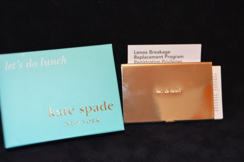 Kate Spade Silver Street Let&#039;s Do Lunch Business Card Case-Brand New