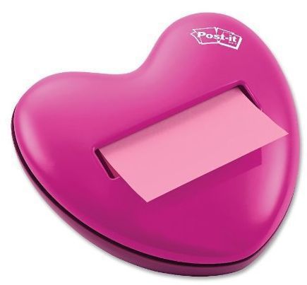 Pop up notes dispenser for 3 x 3 inch notes pink heart shape pop- hd-330 for sale