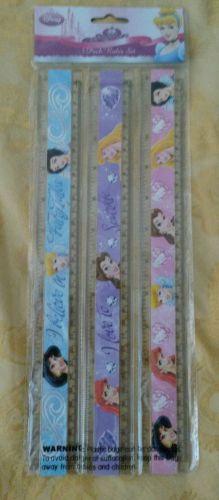 3 Disney Princess Officially Licensed 30 cm12&#039;&#039;Ruler Set Pack Party Favor School