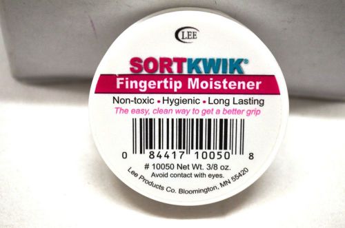 x2 FINGERTIP MOISTENER Lee SORTKWIK 3/8 oz Nontoxic Odorless Non-greasy (BIN10)