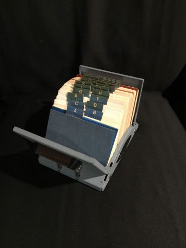 Vintage Rolodex File Model V535 with Cards &amp; Tabs