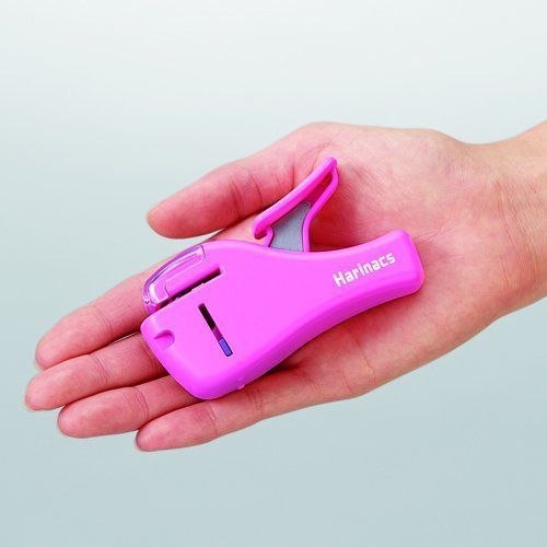 New Kokuyo Harinacs Japanese Stapleless Stapler (Compact) Pink SLN-MSH205LP