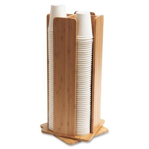 Baumgartens bamboo revolving cup/lid dispenser - standing (bau10615) for sale