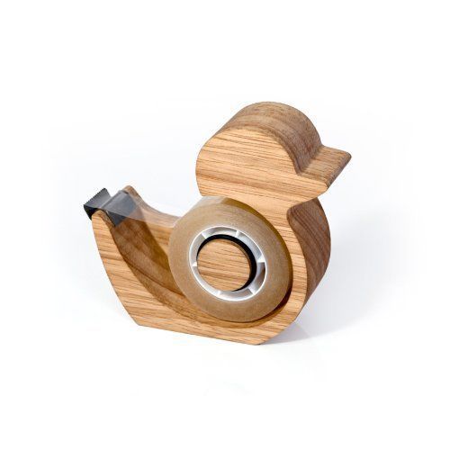 New Packing Tape Dispenser Packaging Duty Shipping Desktop Rubber Wood Duck Gift