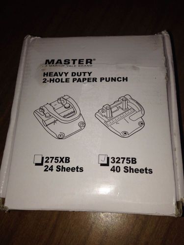 Master Two-hole Punch - 2 Punch Head[s] - 40 Sheet Capacity