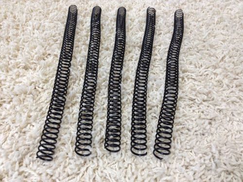 Lot of ten 14 mm black plastic spiral coil binding 12&#034; 4:1 10 count for sale