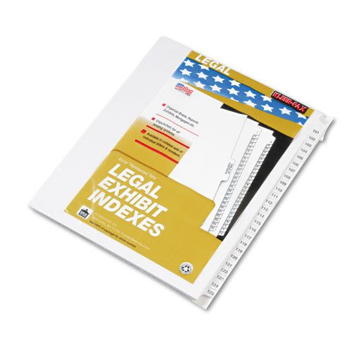 80000 Series Legal Index Divider Set, Side Tabs, Printed &#034;101&#034;-&#034;125&#034;