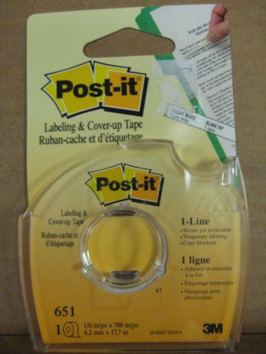 NIP~3 packs~POST-IT LABELING AND COVER-UP TAPE #651~1/6&#034; x 700&#034;=2100&#034; total