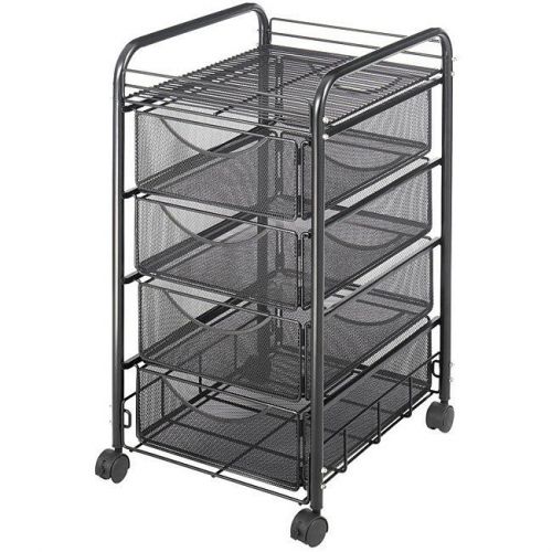 Safco onyx mesh 4-drawer file cart brand new! for sale