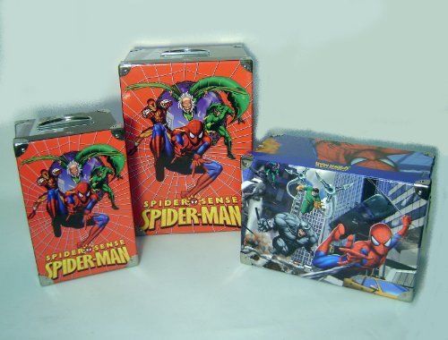 Set of 3 Spiderman Fiberboard Storage Boxes