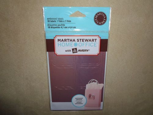 18 Martha Stewart Home Office Metallic Pink Embossed Labels~BRAND NEW IN PACKAGE