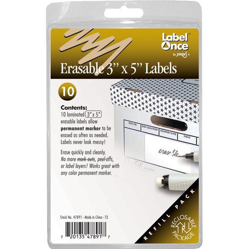 Jokari Erasable 3 x 5 Inch Labels - Refills