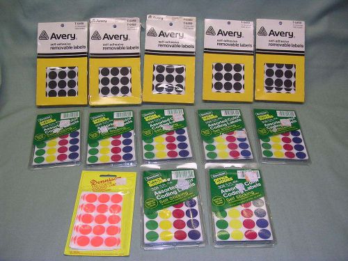 13 Packs Color Coding Dots, Coding Labels, Avery &amp; Dennison New