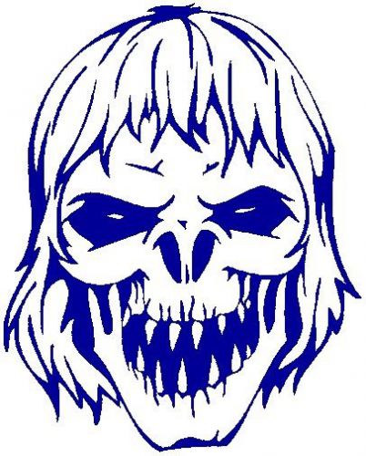 30 Custom Blue Zombie Skull Personalized Address Labels