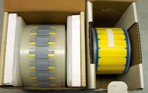 Lot of 750 NEW Yellow Heat Shrink Marker Tags -2 Boxes