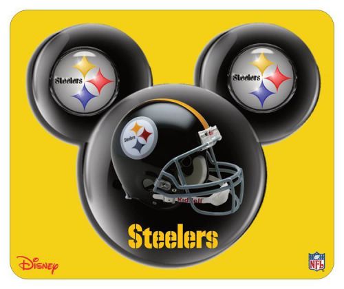 PITTSBURGH STEELERS MOUSE PAD. DISNEY MICKEY EARS LOGO. NFL.....FREE SHIPPING